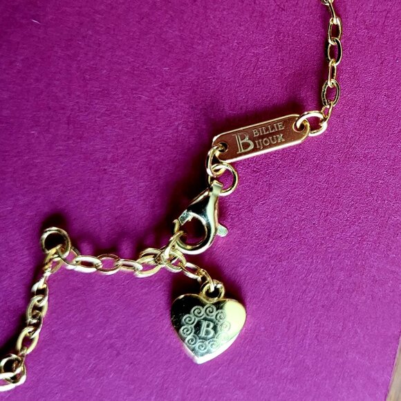 Billie Bijoux Bracelet 925 Sterling Silver Infinity Heart White Gold Plated - Picture 3 of 9